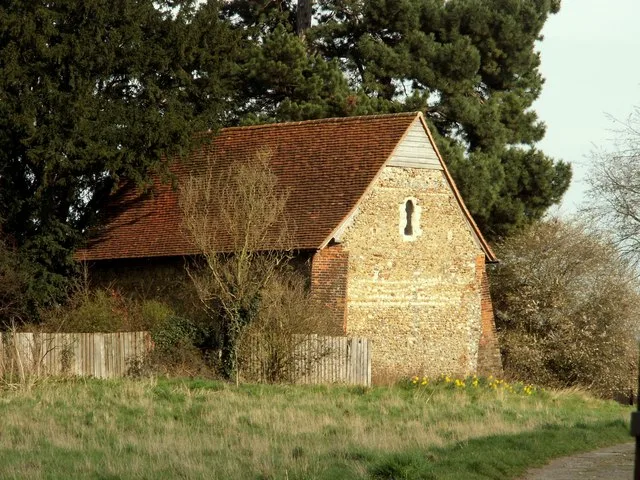 The Norman chapel at Harlowbury, a scheduled monument north west of the school site. It is not part of the application