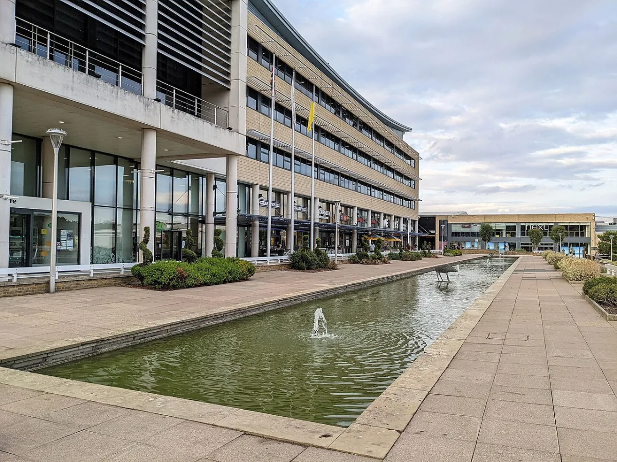 The Water Gardens, the terraced centrepiece of Frederick Gibberd's town plan